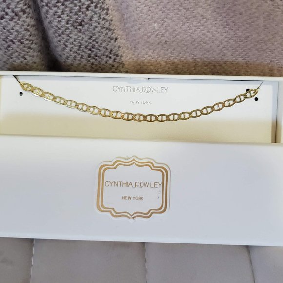 Cynthia Rowly gold anklet - NIB - Picture 1 of 1